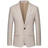 2023 Fi New Men's Casual Busin Suit / Male One Single Butted Blazer Jacket Coat / 13 Color M-6XL c28h#