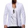 autumn Winter Men Blazer Solid Color Single Butt Slim Fit Turndown Collar Pockets Suit Coat Streetwear f8Vg#