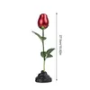 Decorative Flowers Metal Rose Realistic Free Standing Flower Figure Artificial Valentine Day Gifts Tabletop Ornament Home Decor