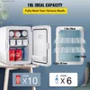 Refrigeradores Freezers Vevor 10L Mini Congelamento Carro Refrigerante Refrigerador Portátil e Armazenamento Quente Skincare Produtos Cosméticos Q240326