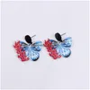 Charme Personnalité Acrylique En Relief Impression Simple Boucle D'oreille Bohême Vintage Papillon Flamme Boucles D'oreilles Cadeau Livraison Directe Bijoux Dhsag