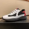 Americas Cup Sneakers Chaussures de créateurs Hommes Chaussures de sport Baskets Femmes Baskets en cuir Baskets plates Noir Blanc Rouge Mesh Chaussures de plein air à lacets avec boîte