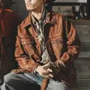 2023 New American Retro Men's Denim Jackets Wear-Resistent Classic Vintage Baggy Coats for Manlig motorcykelbruna män Kläder U74L#