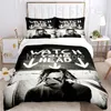 Sängkläder set Grey59 G59 SuicideBoys Series Printed Bed Sheets and Quilt täcker tredelade set för en god natts sömn varm bekväm