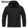 Tacvasen Veste doublée en polaire tactique imperméable avec poches zippées pour hommes Vestes de travail à capuche Softshell en plein air Manteau coupe-vent z5s5 #