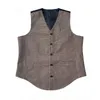 Męska kamizelka Houndstooth steampunk styl groom ślub w kamizelce s-xxxl c57w#