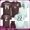 Mexicos Mens Futbol Formaları Çocuk Futbol Kitleri 2024 2025 Mexicos Erkek Futbol Forması 24 25 Futbol Gömlek Kiti Chicharito Raul O.Pineda Gömlekler Maillot Ayağı