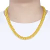 Hiphop tjock kedja 18k gul guldfylld cool mens halsband tung kedja gåva chunky smycken 60 cm long178x