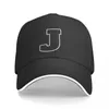 볼 캡 블랙 레터 j 남자 여자 조절 가능한 야구 모자 세련된 고급 남성 스냅 백 유니스폭스 거리 조조 모자