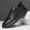 Scarpe casual Primavera Uomo Sneakers in vera pelle Aumento