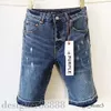 Jeans viola corti da uomo corti firmati Ksubi Jeans fori dritti Casual Summer Night Club Pantaloncini da donna blu stile patch di lusso Stesso stile Jeans di marca viola 406