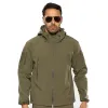 Shark Haut Soft Shell Taktische Militärjacke Männer Mehrere Taschen Winddicht Wasserdicht Mit Kapuze Mäntel Männlich Kampf Bomber Jacken R4G9 #