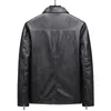 Veste en cuir pour hommes Patchwork Veste de moto Veste en cuir Fi Trend Rider Zip Manteaux Casual Street Coupe-vent 6XL 8XL t8EM #