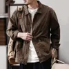 American Street Heavyweight Retro British British Ahmei Khaki Kurtka robocza Mężczyźni 2024 Spring Autumn Lapel Casual Shirt JENIM JEINM FOR Men P2zz##