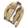 Männer Cott Herbst Casual Windjacke Männer Stehkragen 2024 FI Neue Outwear Stand Slim Military Jacken Casual Bomber v3uS #