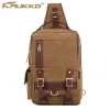 Deckt Kaukko -Männer mit geneigten Umhängetaschen Canvas Messenger Bag Chestasche Single Umhängetasche Outdoor Sports Totes