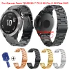 Cases 20 22 26mm Stainless Steel Strap For Garmin Fenix 7 7S 7X 6S 6 6X Pro 5S 5 5X Plus 3HR Watch Wrist Band Quick Release Bracelet