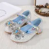 girls Princess shoes pearl bowknot baby Kids leather shoes blue white pink infant toddler children Foot protection Casual Shoes f05K#