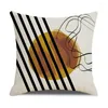 Oreiller jet de taies d'oreillement minimalisme motif abstrait motif d'oreiller imprimé avec une décoration de litière à glissière cachée canapé confortable