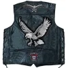 locomotiva Gilet in pelle Tiger Patch ricamate Sleevel Moto Biker Jacket Casual Streetwear Locomotiva Club Punk Veste I5E7 #