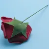 Flores decorativas artificiais 25 peças, aparência real borgonha, rosas falsas com hastes para buquês de casamento diy, chá de panela vermelho