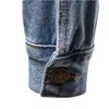 Nouveau 2021 Cott Denim Veste Hommes Casual Solide Couleur Revers Simple Boutonnage Jeans Veste Hommes Automne Slim Fit Qualité Hommes Vestes u42f #