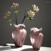Vasen Wassertropfen Welle Traubenpulver Dreidimensionale gestreifte Vase für Heimdekoration