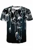 2024 Ny 3D-skalle-tryck T-shirt Men's Fi Enkel och andningsbar F6TJ#