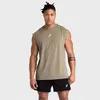 Hommes en vrac sans manches coton chemises mâle respirant sport maillot de corps gilet de course Singlet hommes Fitness gymnases débardeurs 240315