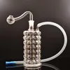 Großhandel Wasserpfeifen Kleine Ölbrenner-Bongs Kreatives 3D-Kristall-Design Bubbler Aschefänger Rauchende Wasserpfeifen Dab Rig mit 10-mm-Glasölbrenner-Rohrzubehör