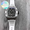 Diseñador de lujo RM Reloj de pulsera para hombre de negocios Vino en forma de barril Acero refinado Reloj mecánico completamente automático Tendencia de moda Ahuecado Luminoso