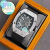 Projektant luksusowy zegarek na nadgarstek zegarki na rękę Business Business Wine Barrel Full Diamond Watch W pełni automatyczny mechaniczny trend modny
