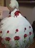 Dog Apparel Handmade Clothes Pet Item Wedding Dress Ball Gown Floor Length Trailing Peony Embroidery Party Holiday Festivity Celebration