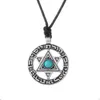 David Hexagram Pendant Vintage Wiccan Jewish Talisman Necklace190f의 Norse Viking 스타