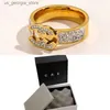 Bandringen Designer Ring 18k Gouden Trouwringen Dames Cirkel Liefde Diamanten Ring Cadeau Luxe Mode-sieraden Paar Familie Accessoires Feest Verjaardag Multi Size Met
