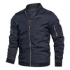 Новая осенняя мужская куртка-бомбер, повседневная уличная одежда, мужские пальто, простая ветровка, пальто в британском стиле K1Ki #