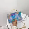 Umhängetaschen 2024 Mode Transparent Frauen Handtaschen Zipfel Weibliche Einkaufstasche Mädchen Messenger Candy Sommer Strand