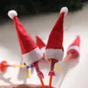 Party Decoration 10st/Lot Christmas Props Dekorativa bordsartiklar Red Hat For Lollipop Activity Site DIY 4x9cm