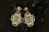 Dangle Earrings Caimao Jewelry Unplated 14K Yellow Gold 0.55ct Natural Emerald Classic Engagement Drop