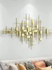 Płyty dekoracyjne sofa tło malowanie ścian Malowanie salonu kreatywne metal trójwymiarowy