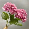 Fleurs décoratives exquises 80 cm Big Hortensia artificielle avec fleur de soie de feuille pour le mariage décoration de la fête de bureau El Office Party