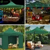 Tendas e abrigos Barraca de dossel pop-up com 4 paredes laterais destacáveis Tenda comercial de terraço instantânea para serviços pesados com bolsa de rolos Tenda à prova d'água24327