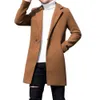 стильное пальто уличная одежда чистый цвет тонкий плащ отворотом мужской мужской плащ для вечеринки y8EI #