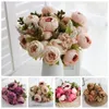 Fiori decorativi 13 Head Peony Simulazione Flower Wedding Party Home Living Roomeuropean Style Retro Decoration Pogrammi POGRAFICI