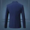 2023 Fi Nouveau costume d'affaires décontracté pour hommes / mâle un seul blazer à bouton unique manteau / 13 couleurs m-6xl c28h #