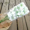 Dekorativa blommor 12 stjälkar konstgjorda vita gipsfila silkesblommor