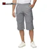 magcomsen Capribroek voor heren, twill, elastisch onder de knie, cargoshort, 3/4 capri Lg-short met 7 zakken K6nN#