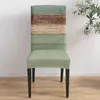 Housses de chaise Couvre-chaise rétro vert housse de salle à manger 4/6/8 pièces housse de housse élastique en spandex pour la salle de mariage