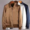 Erkek Ceketler Lüks İpek Parlaklığı Yüksek Performanslı Asetat Kumaş İlkbahar Yaz Günlük İş Ceketi Yakası İnce Ceket