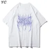 Oversized heren T-shirt Hip Hop Grafische Gothic Print Zomer Korte Mouw Cott Blouses Y2k Fi Streetwear Kleding Harajuku T7GL #